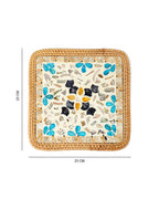 Square Mother of Pearl Table Mats for Meals and Decorative Table Setting
