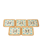 Square Mother of Pearl Table Mats for Meals and Decorative Table Setting