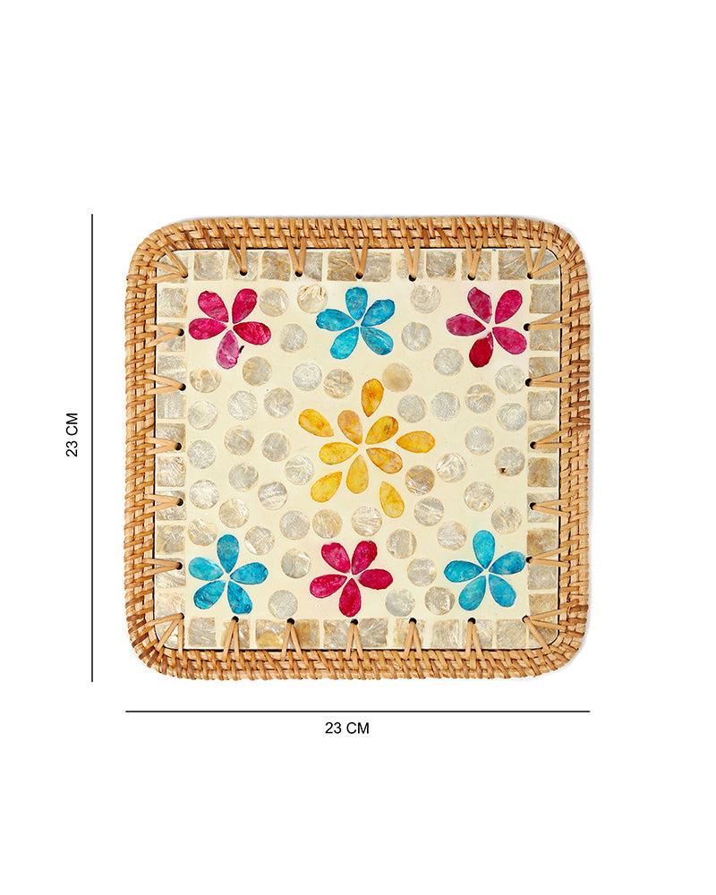 Mother of Pearl Table Placemats for Dining, Living Room, and Elegant Table Decor