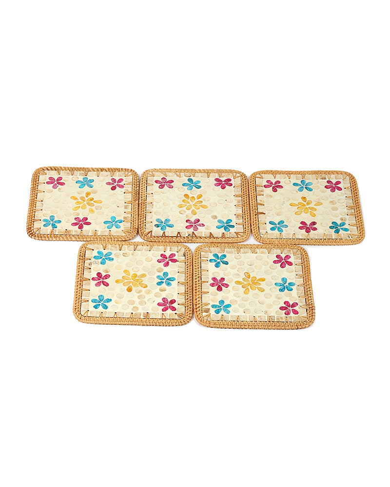 Mother of Pearl Table Placemats for Dining, Living Room, and Elegant Table Decor