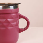 Travel Mug With Lid Magenta 400ml Nestasia