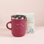 Travel Mug With Lid Magenta 400ml Nestasia