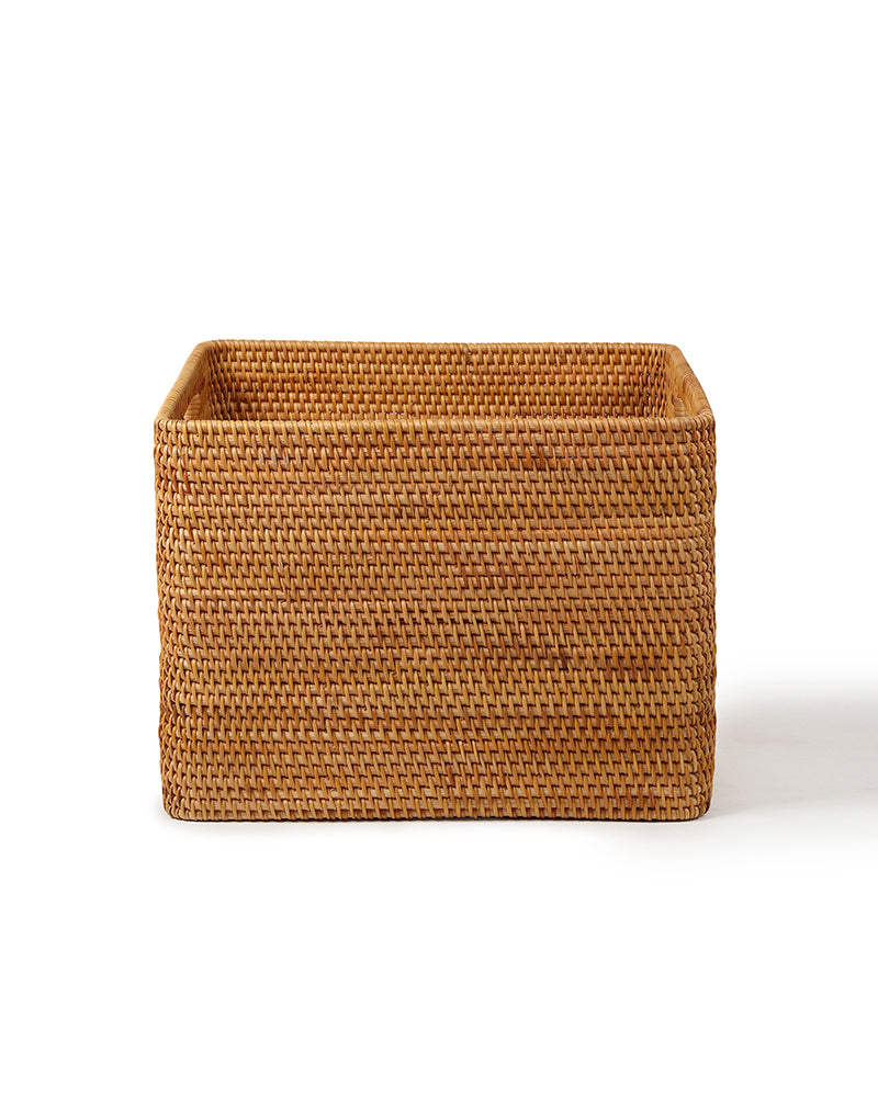 Seagrass Shelf Basket with Handles for Home Organization and Storage