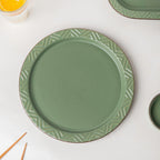Serenity Green 36 Piece Dinner Set For 6 Nestasia