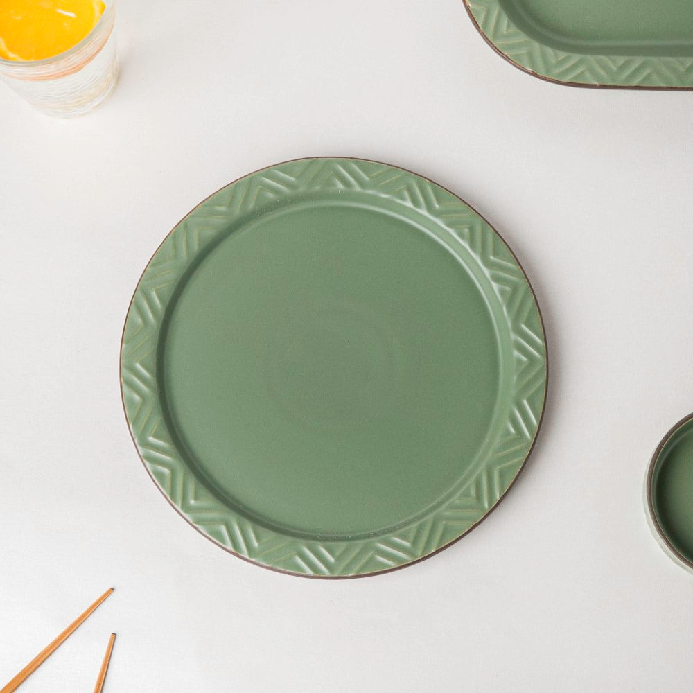 Serenity Green 36 Piece Dinner Set For 6 Nestasia