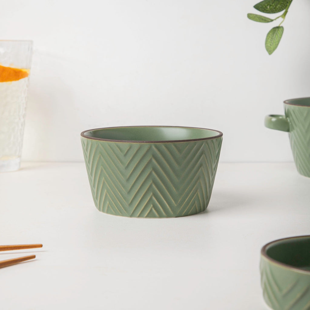 Serenity Green 36 Piece Dinner Set For 6 Nestasia