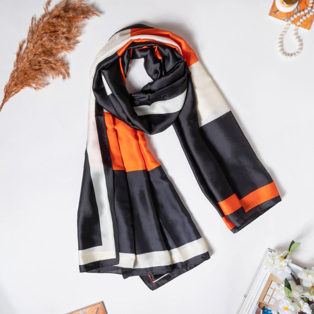 Glam Colour Block Neck Scarf Nestasia