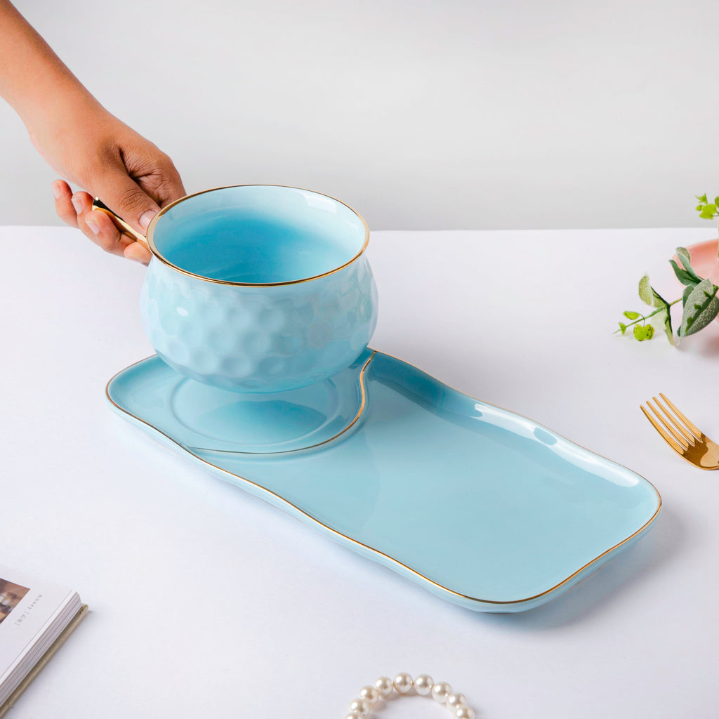 Blue Jay Pot And Plate Set Nestasia