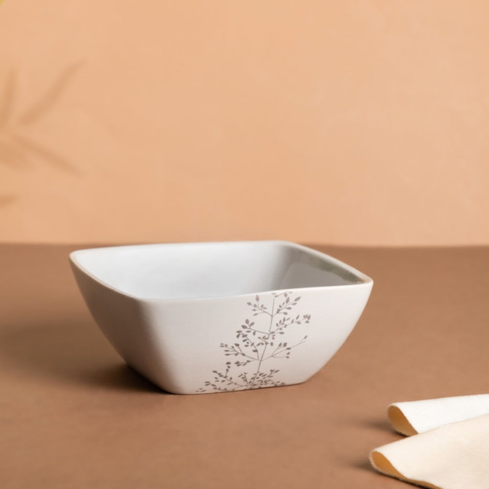 Ciara Sprig Grey Bowl 6 Inch 600ml Nestasia