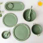 Serenity Green 36 Piece Dinner Set For 6 Nestasia