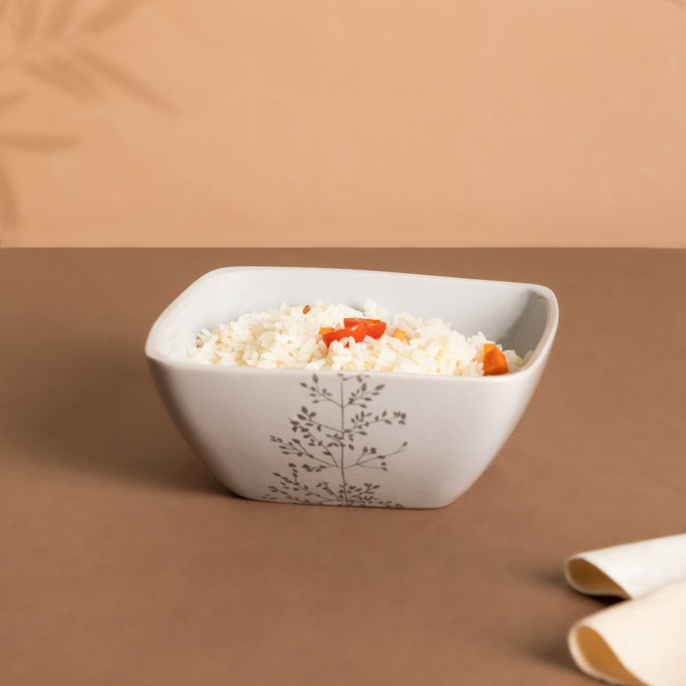 Ciara Sprig Grey Bowl 6 Inch 600ml Nestasia