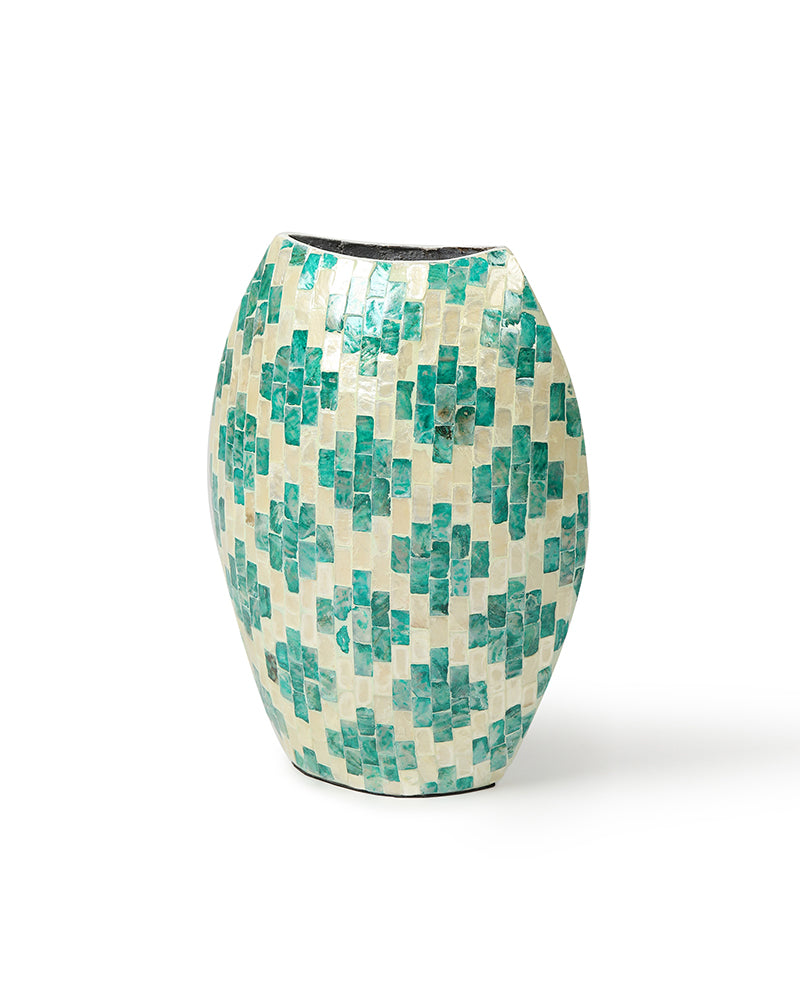Elegant Mother of Pearl Vase for Modern Living Room Decor