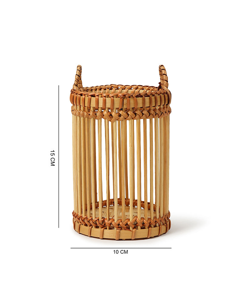 Bamboo Tealight Candle Holder for Home, Garden, and Tabletop Decoration