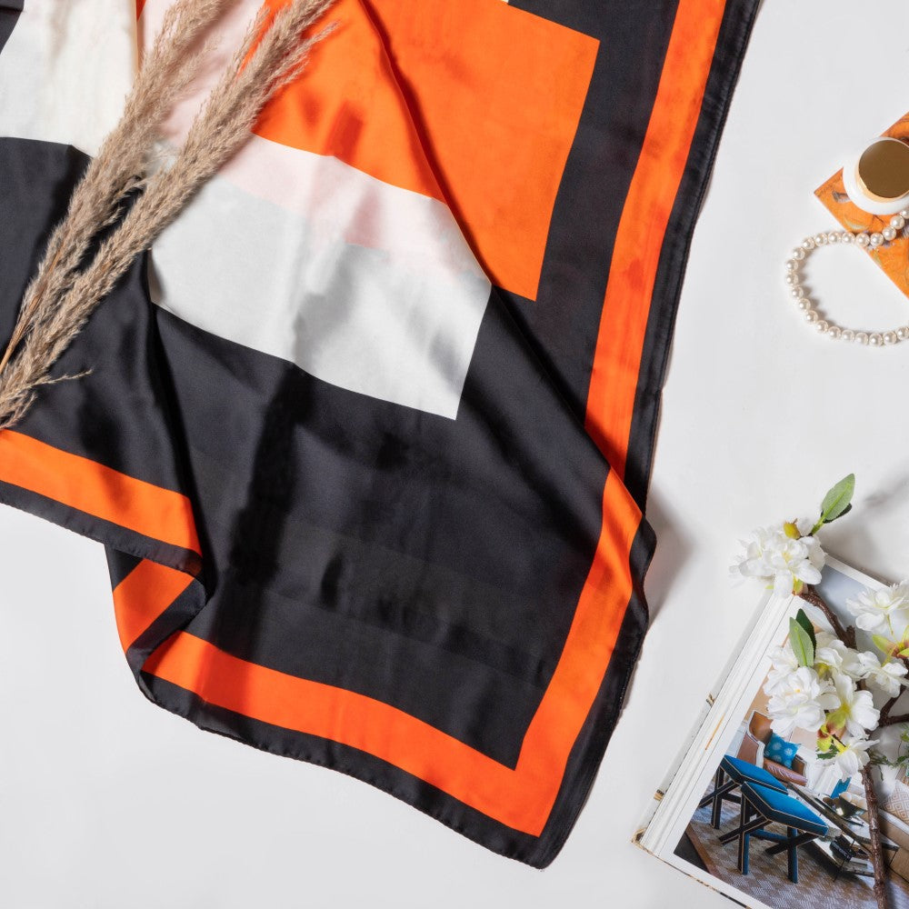 Glam Colour Block Neck Scarf Nestasia