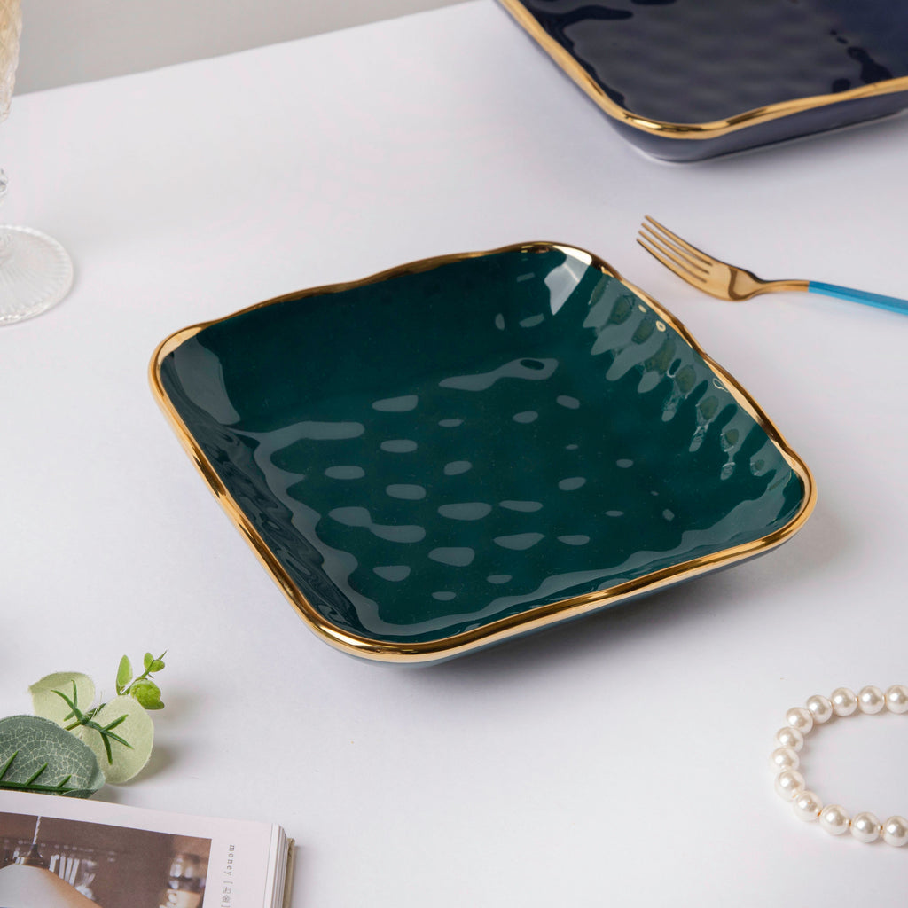 Greenwave Square Snack Plate 8 Inch Nestasia