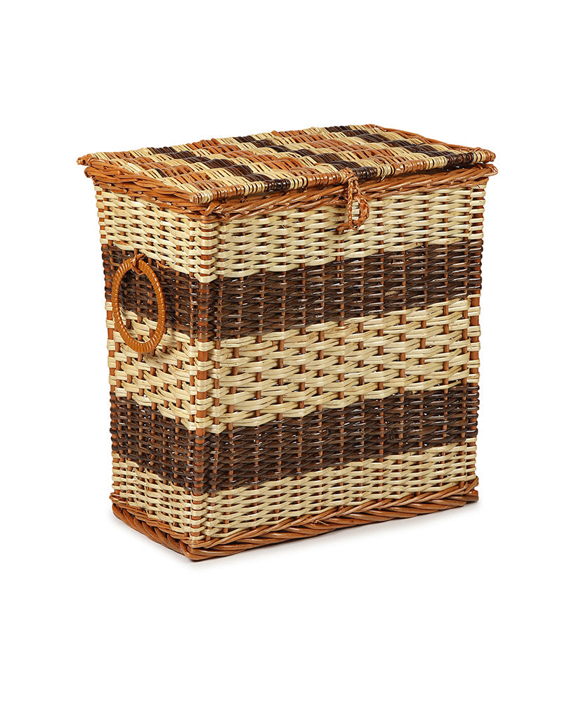 Wicker Laundry Basket with Lid for Clothes Storage and Home Organization