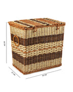 Wicker Laundry Basket with Lid for Clothes Storage and Home Organization