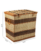 Wicker Laundry Basket with Lid for Clothes Storage and Home Organization