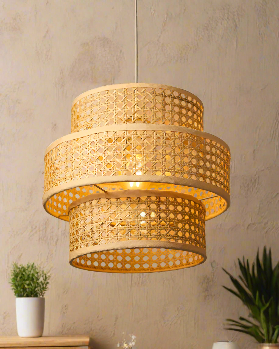 Decorative Bamboo Pendant Lamp for Home Decor and Hall