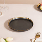 VERA Ceramic Appetizer Plate Black 7 Inch Nestasia