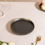 VERA Ceramic Appetizer Plate Black 7 Inch Nestasia