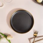 VERA Ceramic Appetizer Plate Black 7 Inch Nestasia