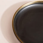 VERA Ceramic Appetizer Plate Black 7 Inch Nestasia