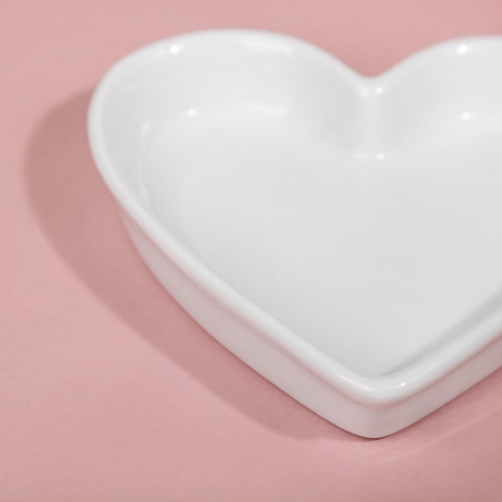 Riona Heart Ceramic Small Dish White Nestasia