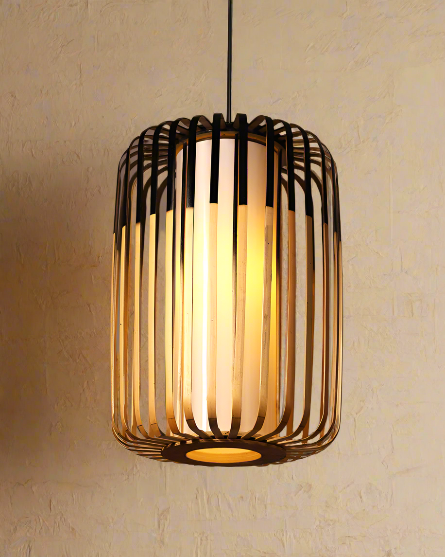Natural Bamboo Pendant Lamp for Cafe and Restaurant