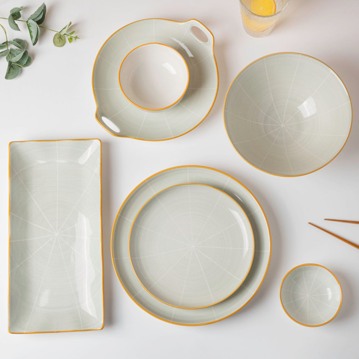 Willow Light Grey 28 Piece Dinner Set For 6 Nestasia