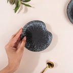 Galaxy Stone Pottery Dessert Small Plate Black Nestasia