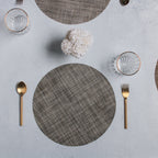 Round Placemat Dark Grey Set of 4 Nestasia