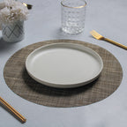Round Placemat Dark Grey Set of 4 Nestasia