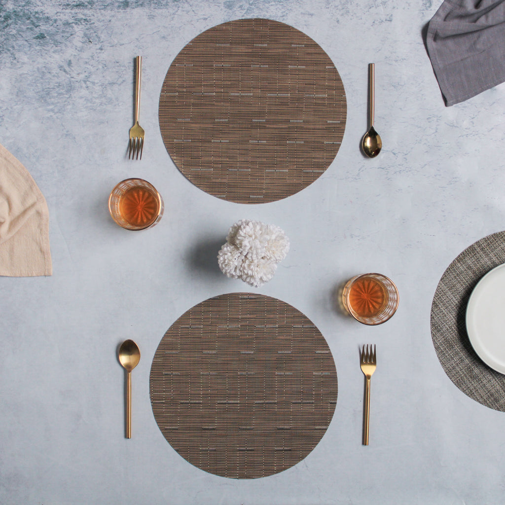 Round Placemat Bronze Set of 4 Nestasia