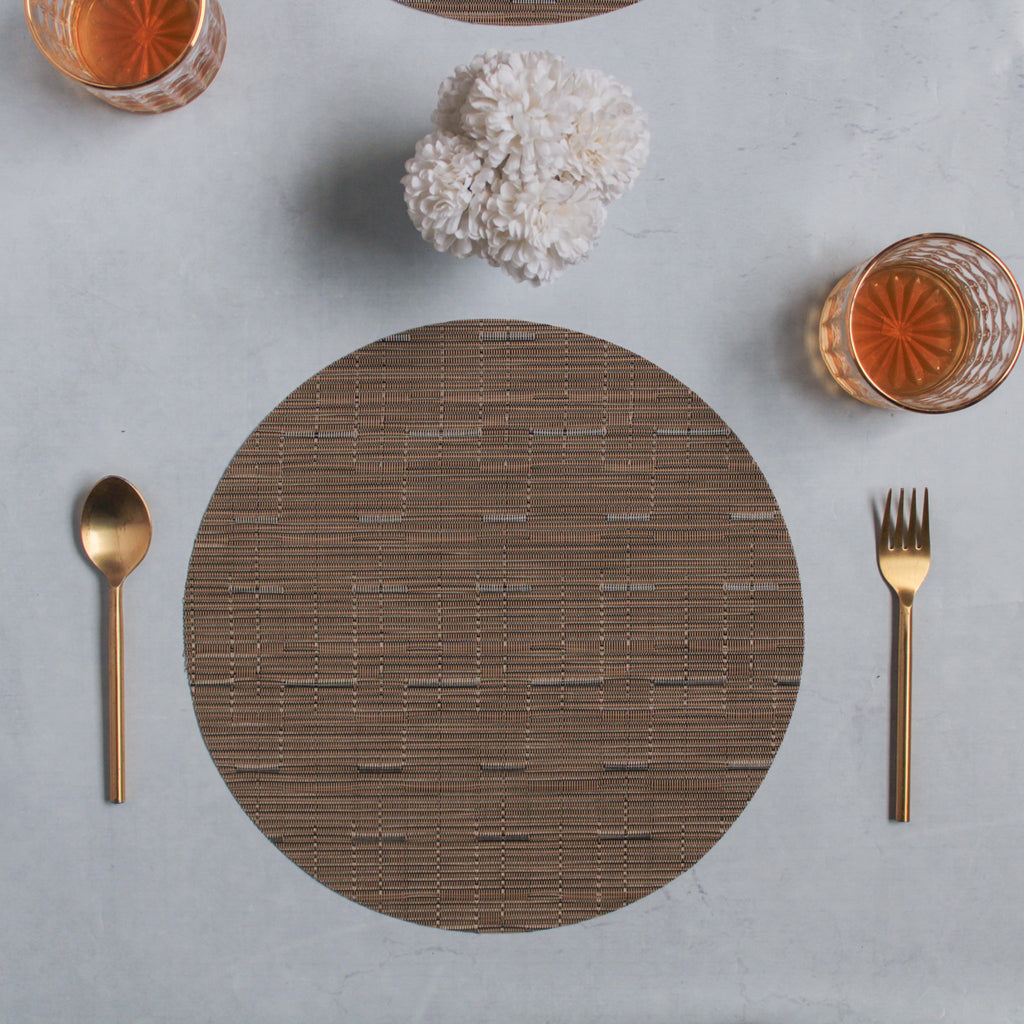 Round Placemat Bronze Set of 4 Nestasia
