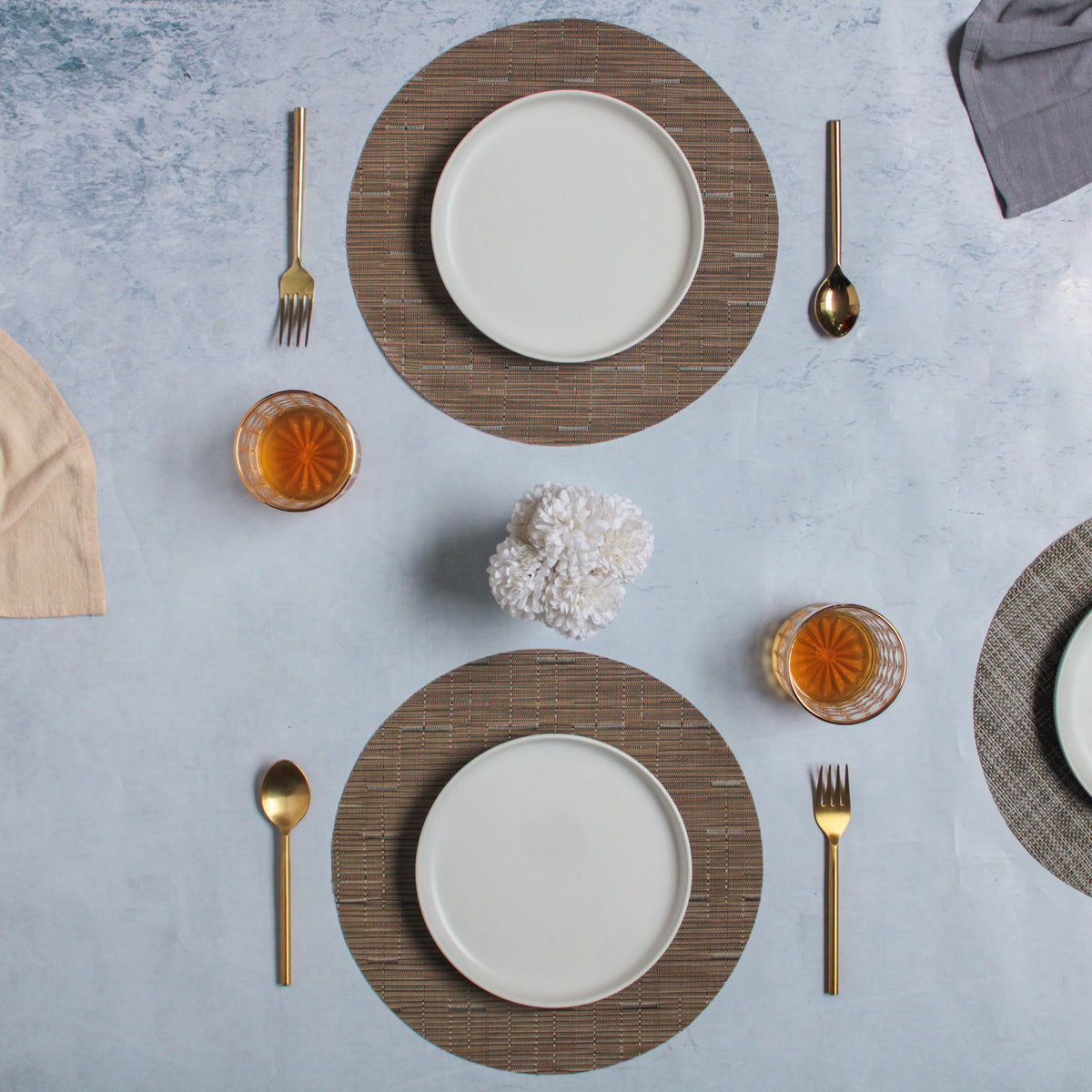 Round Placemat Bronze Set of 4 Nestasia