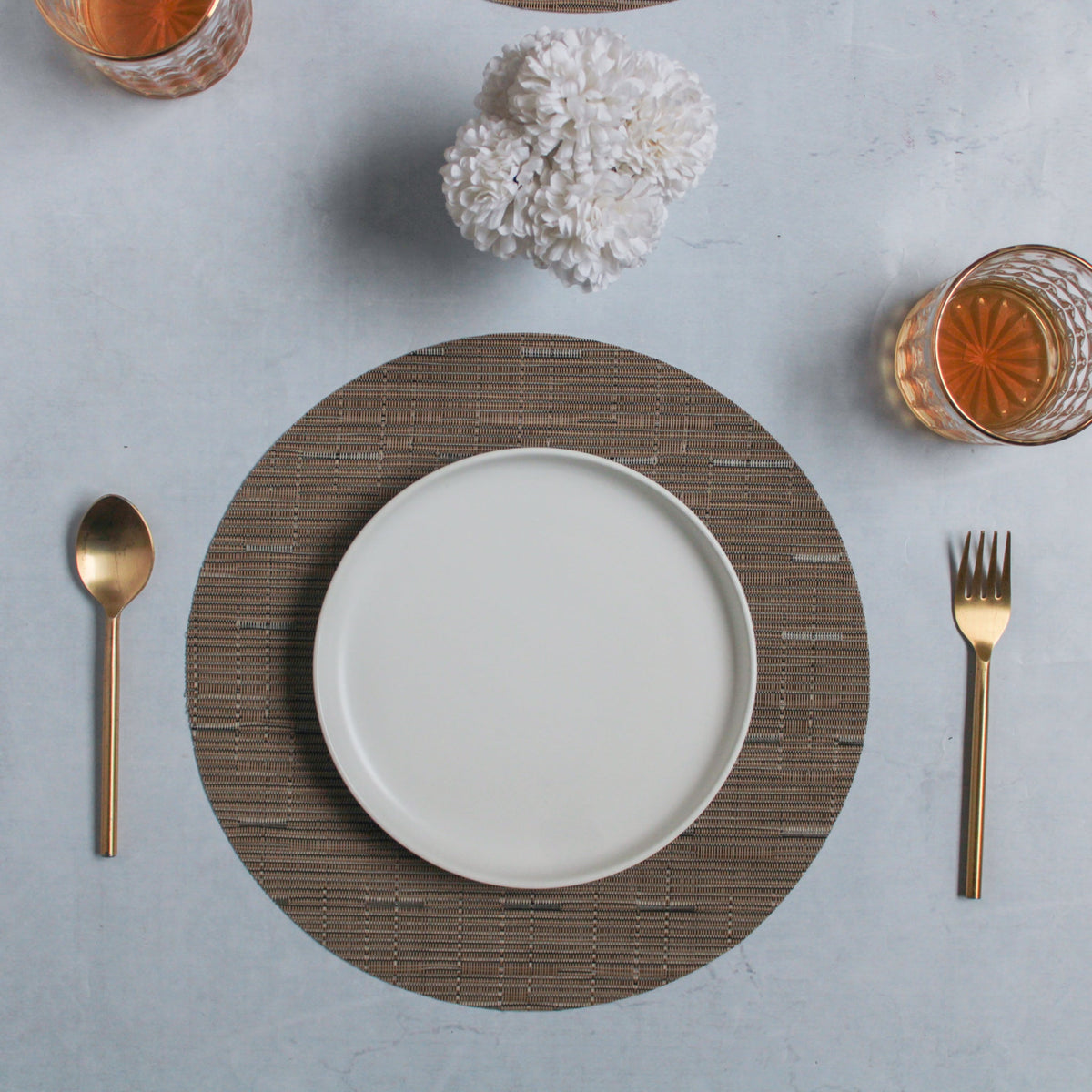 Round Placemat Bronze Set of 4 Nestasia