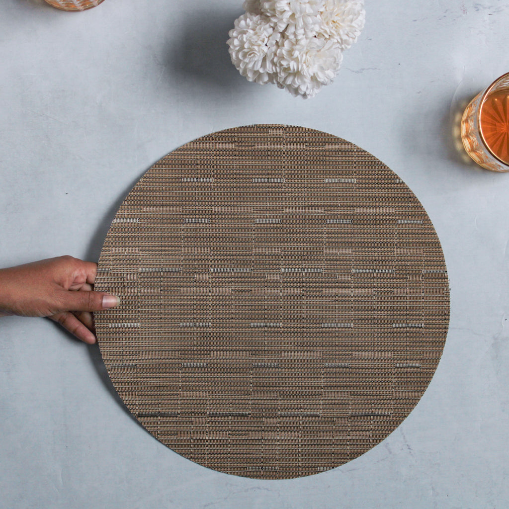 Round Placemat Bronze Set of 4 Nestasia