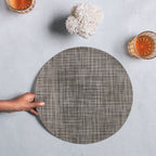 Round Placemat Dark Grey Set of 4 Nestasia
