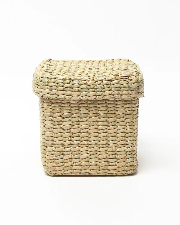 Stylish Seagrass Storage Box for Closet & Small Accessories