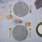 Round Placemat Grey Set of 4 Nestasia