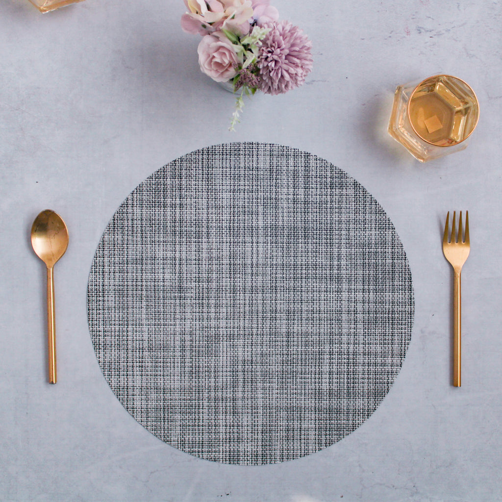 Round Placemat Grey Set of 4 Nestasia