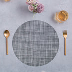 Round Placemat Grey Set of 4 Nestasia
