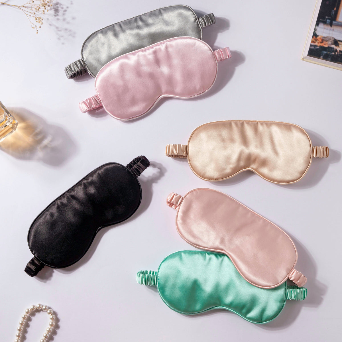 Luxury Sleep Satin Eye Mask Beige Nestasia