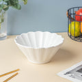 Snow White Fluted Ramen Bowl 600 ml Nestasia