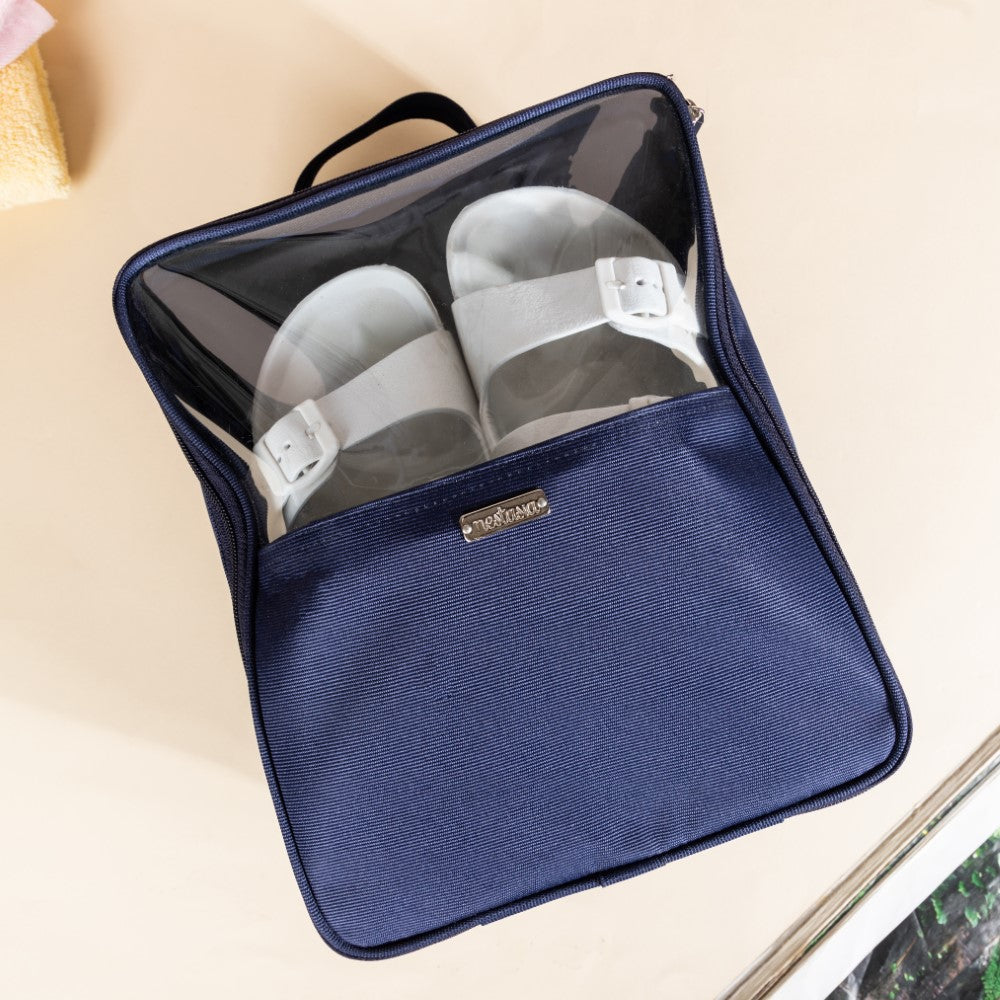 Shoe Bag Navy Blue 9x12 Inch Ultra Lightweight Nestasia
