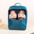 Shoe Travel Bag Teal 9x12 Inch Waterproof Nestasia