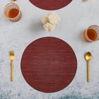 Round Placemat Maroon Set of 4 Nestasia