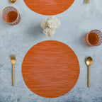 Round Placemat Orange Set of 4 Nestasia
