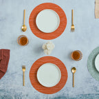 Round Placemat Orange Set of 4 Nestasia